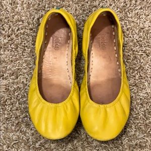 Tieks mustard yellow size 8 ballet flats